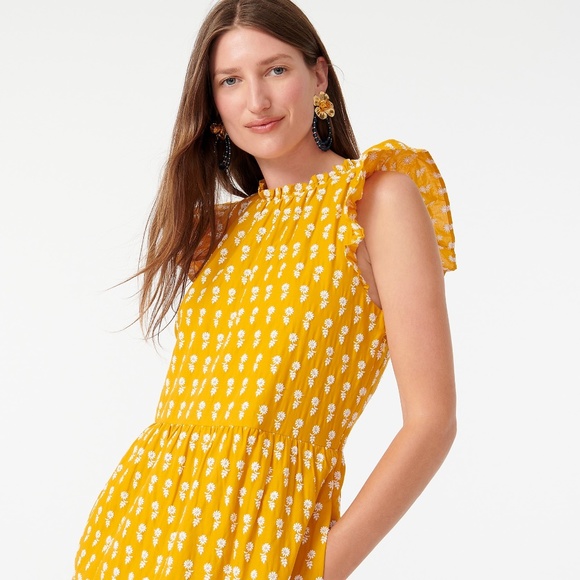 J Crew Tiered Cotton Voile Dress 
